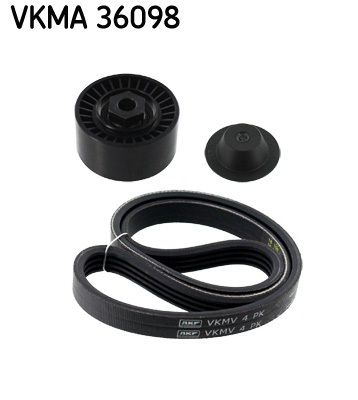 V formos rumbuotas diržas, komplektas - VKMA 36098 SKF
